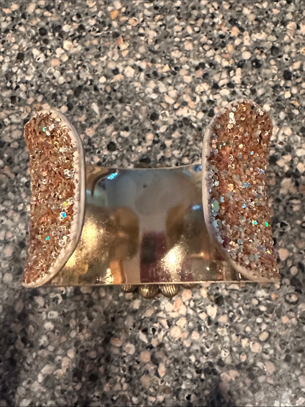 Keep it Gypsy Gold and Brown Leather Statement Cuff Bracelet - Picture 6 of 7